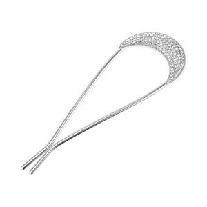 Classic Moon U-shaped Hair Pins Hair Clips Silver Tone
